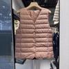 Женский пуховый жилет с подкладкой 90% белый утиный пух короткий жилет утолщенный теплый пуховик