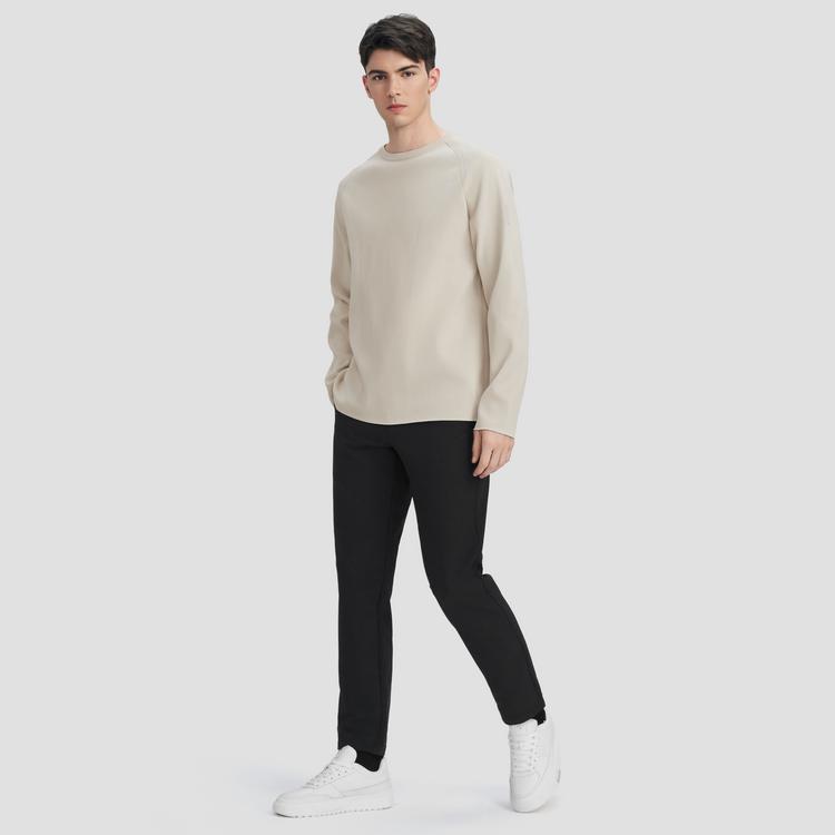 Descente Dualis Urban Commuting Simple And Sleek Textured Woven Sports Long Pants Men pants Black D4431DPT77A