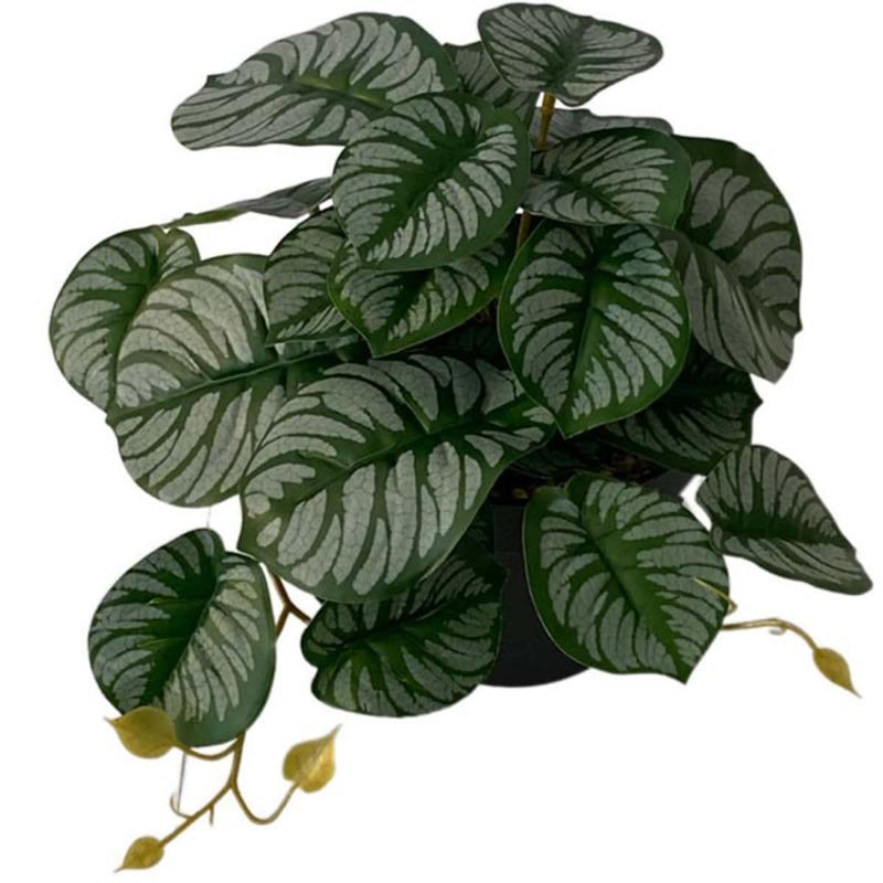 2 шт. искусственные растения лоза черепаха задний лист бегония настенный цветок ротанг зеленая трава в горшке домашний балкон садовый декор