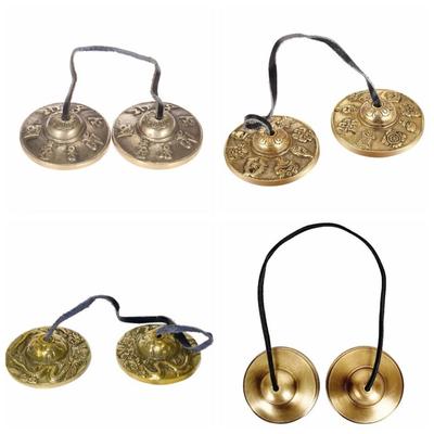 Латунные тибетские тинша Handcrafted Brass Chime Bells 2024 Tingsha Cymbal Bell Буддийские