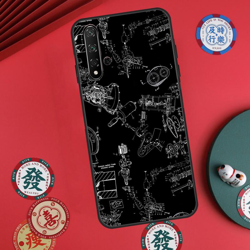 Автозапчасти Автомобильный Двигатель Для Huawei Nova 11 Pro 9 10 SE Y70 Y60 Y90 Y61 Y91 Y73 Y72 12s 12i 11i 8i P30 P40 Lite Чехол