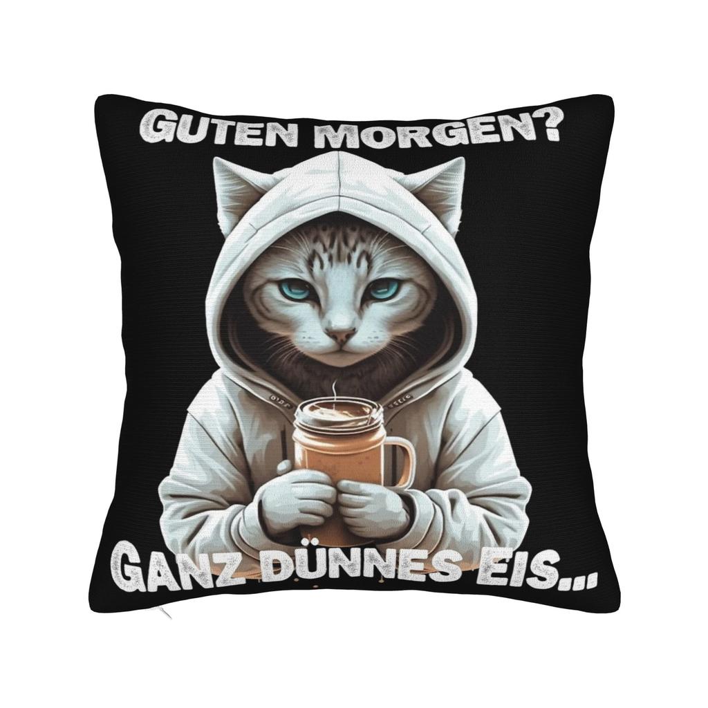 Decorative Pillowcase Guten Morgen Ganz Dnnes Eis Merchandise Seat Throw Pillow Case Cover Zippered Multi-Size