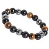 Bracelet - LBQ28 - Tiger Eye Triple Protection - Hematite - Black Obsidian - 10 Mm