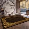 Luxury Big Size Antiskid Living Room Rug Soft Golden Border Bedroom Decoration Carpet Washable Room Decor Home Mats Customizable