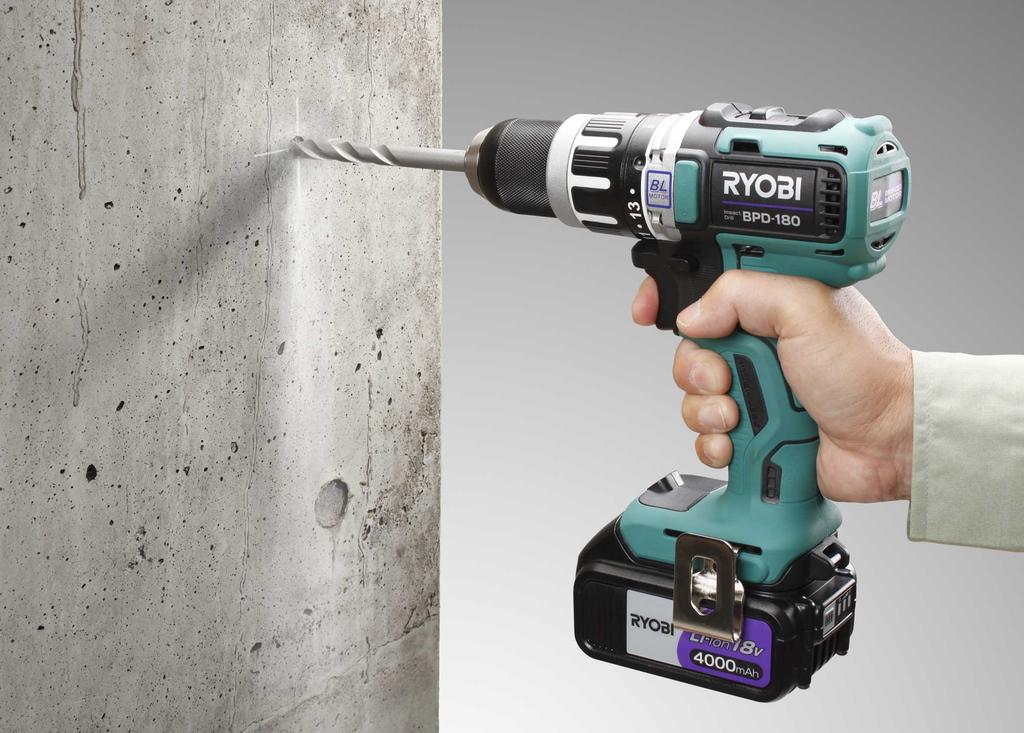 RYOBI аккумуляторная вибрационная дрель-шуруповерт 18 В 688803A BPD-180