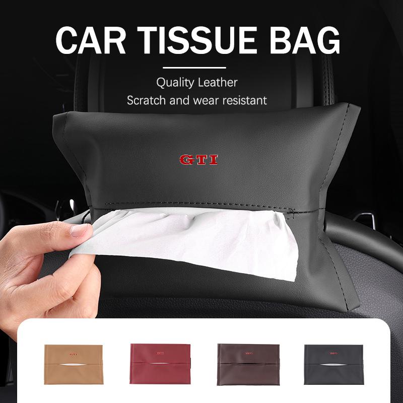 Car Tissue Box Seat Back Hanger Paper Towel Organize Bag For Volkswagen VW Passat B5 B5.5 2000- 2007 2008 2009 2010 Touareg zr1