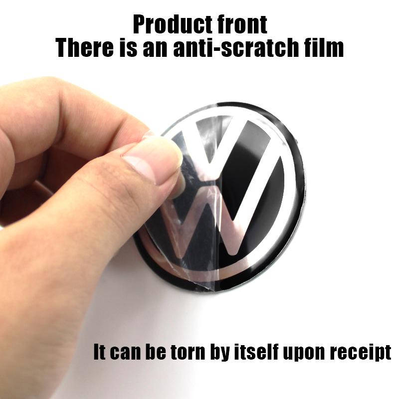 4pcs 56/60/65mm Volkswagen Car Wheel Center Cover Stickers Hub Cap For VW R Golf Touran Octavia Motion GTI Polo Auto Accessories
