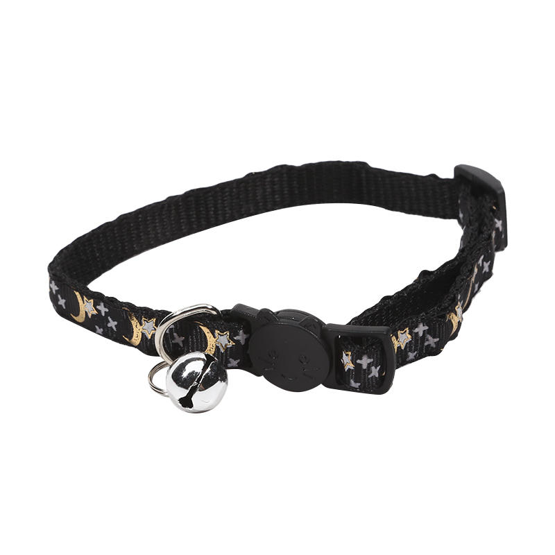 1PC Star Moon Quick Release Kitten Cat ID Collar Puppy Dog Collars Engraved Tag Set With Bell For Small Dogs Cats 2026
