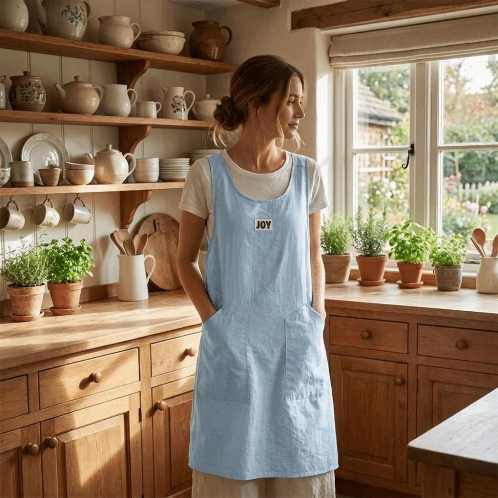 Wear Resistant Waistcoat Style Apron Breathable Coffee House Aprons Durable Kitchen Apron Baking
