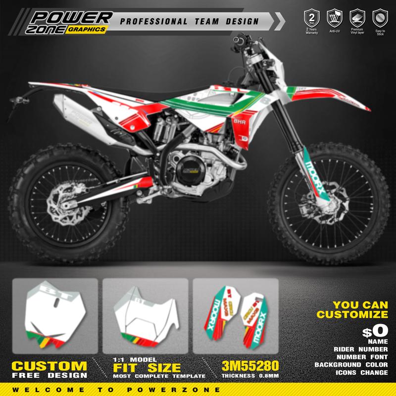 PowerZone Custom Для BETA 2020 2021 2022 RR RR-S 125 200 250 300RR 350 390 430 480 RR-S RX Комплект Графических Наклеек 04