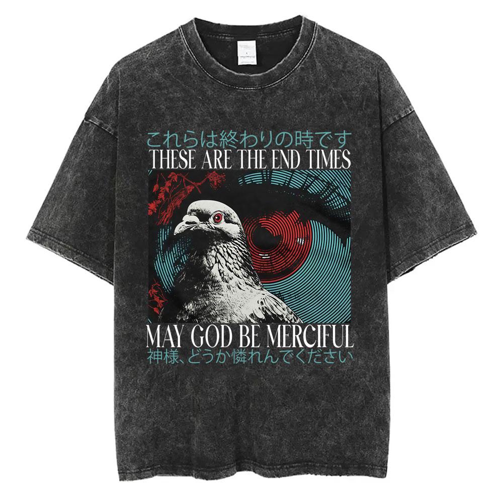 I Want A Perfect Body I Want A Perfect Soul Tshirt Funny Japanese Style Capybara Vintage Washed T Shirt Men Oversized Tees Tops