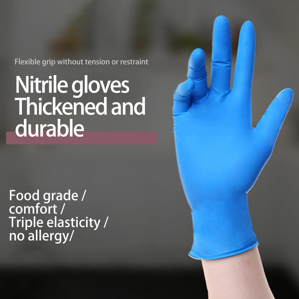 Disposable  Nitrile Gloves Inspection Labor Insurance Housework Gloves Work  Thickened Rubber Nitrile Gloves