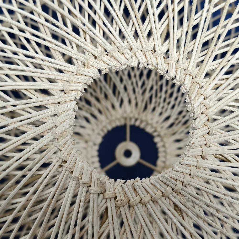Bamboo Lantern 40cm Pendant Lamp Natural Rattan Rattan E27 LED Chandeliers Hand-Woven Lampshades Lighting Fixture Hanging Light