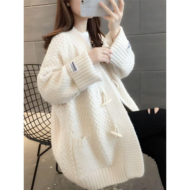 Свитер Кардиган Пальто Женское Осень и Зима Ученица Старшей Школы Ученица Средней Школы 15 Лет 12 Молодежное Утепленное Верхняя Одежда Свитер Топы