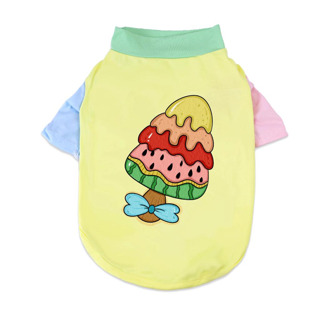 1 Pc Pet Summer Dopamine T-shirt Ultra-Thin Breathable Cool Dog Vest Cute fashion Suitable For Teddy bears Shih Tzu Daily Wear