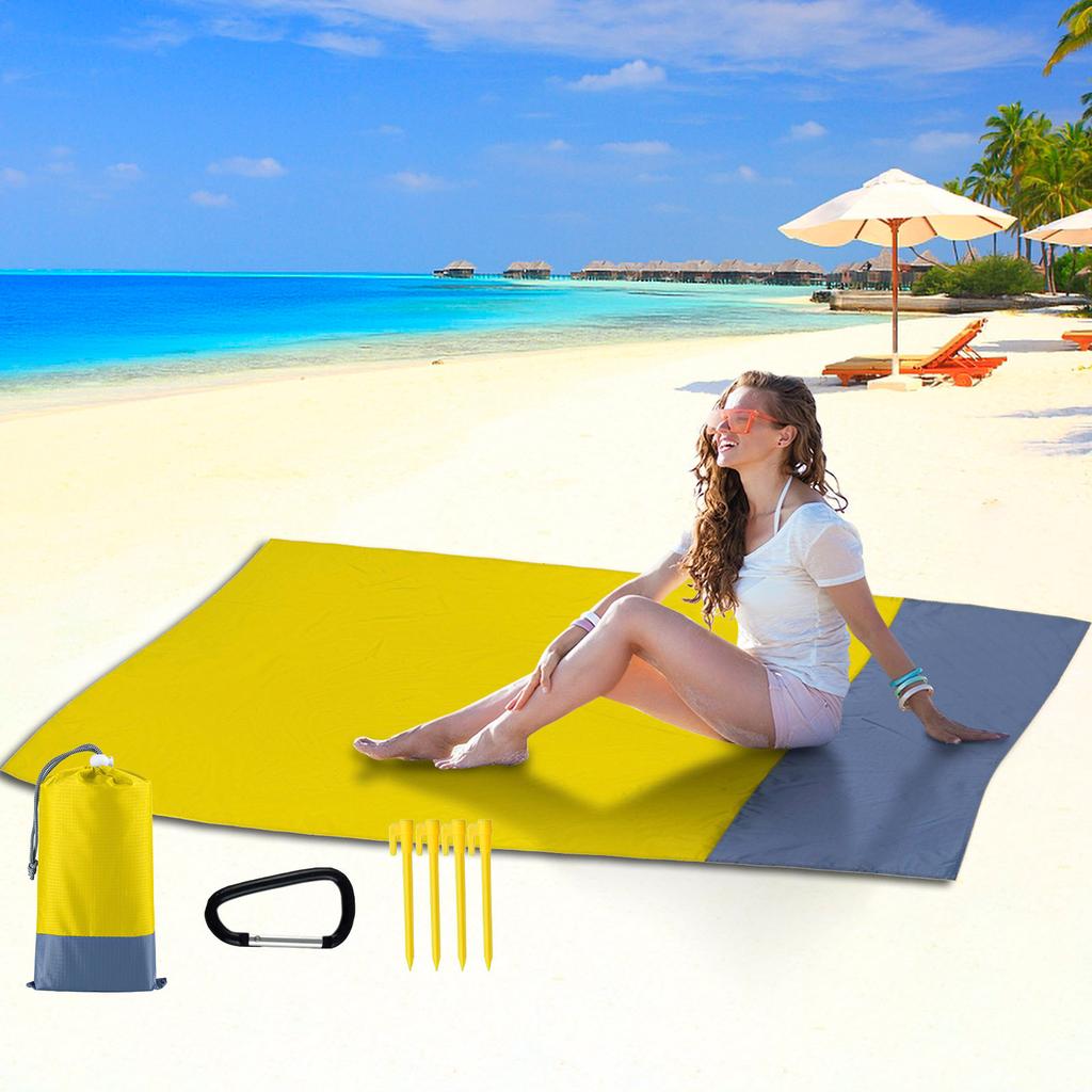 Пляжное одеяло, одеяло для пикника на открытом воздухе, большой водонепроницаемый пляжный коврик без песка