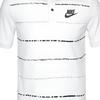 Nike Рубашка поло с коротким рукавом и логотипом в полоску, мужская белая 833884-100