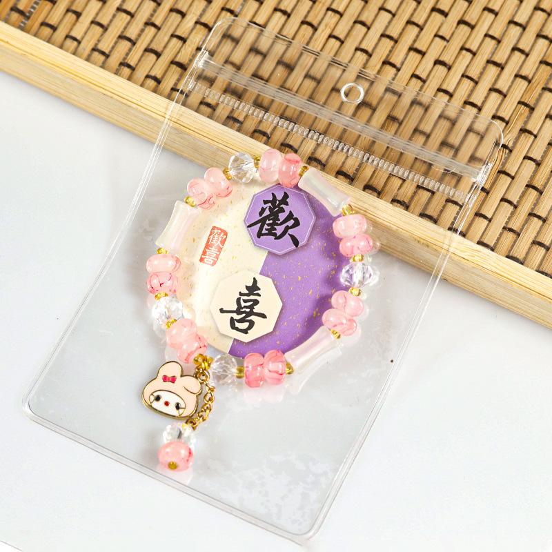 Colorful crystal orchid bead bracelet and bamboo joint bracelet accessory