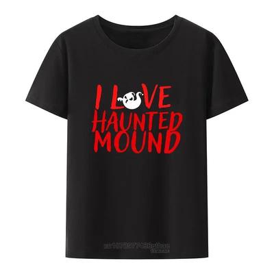 Sematary Я люблю Haunted Mound Футболка Хоррор Хэллоуин Графическая Футболка Мужская Женская С коротким рукавом Винтажная Повседневная Уличная Одежда Топы