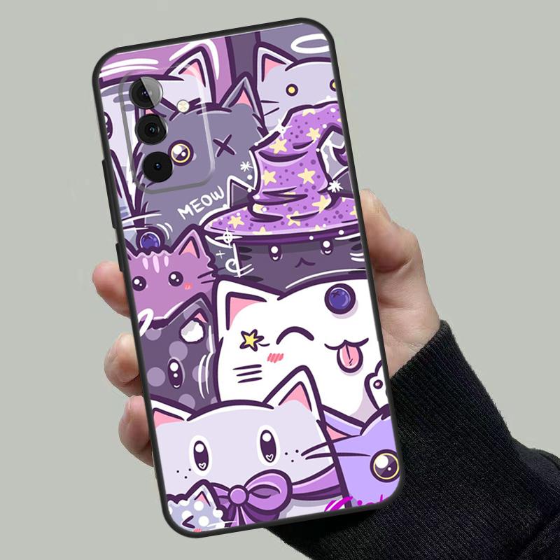 Чехол Neko Atsume для Samsung Galaxy A54 A34 A14 A36 A56 A06 A13 A53 A32 A12 A22 A52 A35 A17 A16 A55 A15