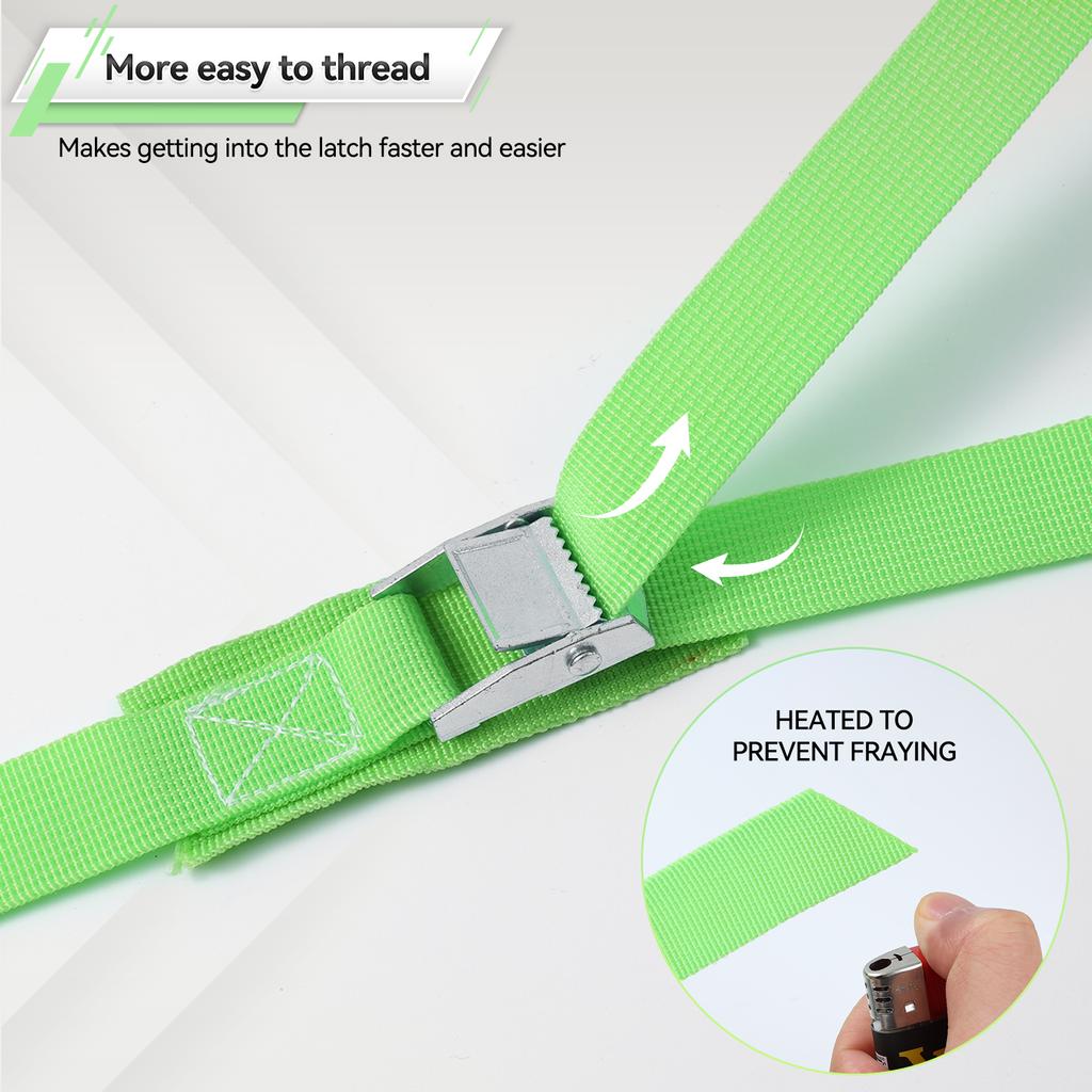 6 шт. 2,5 м крепежные ремни кулачковая пряжка нейлон быстросъемный грузовой стяжной ремень багажник на крышу автомобиля багаж байдарка каноэ гамак