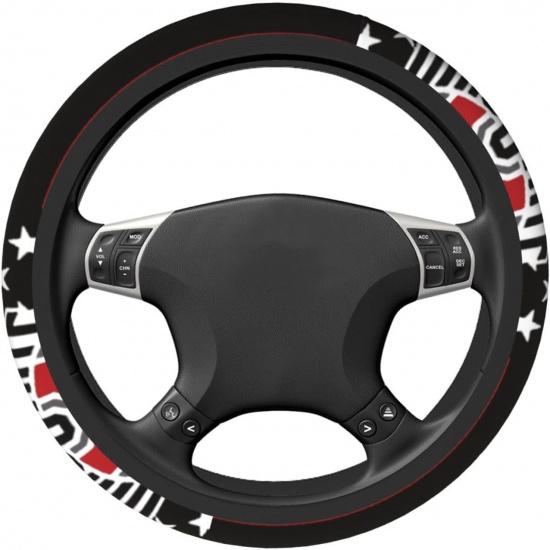 The Universal Elastic Steering Wheel Protective Cover Ohio State is Heat-Resistant and Non-Slip Suitable for Most Vehicles