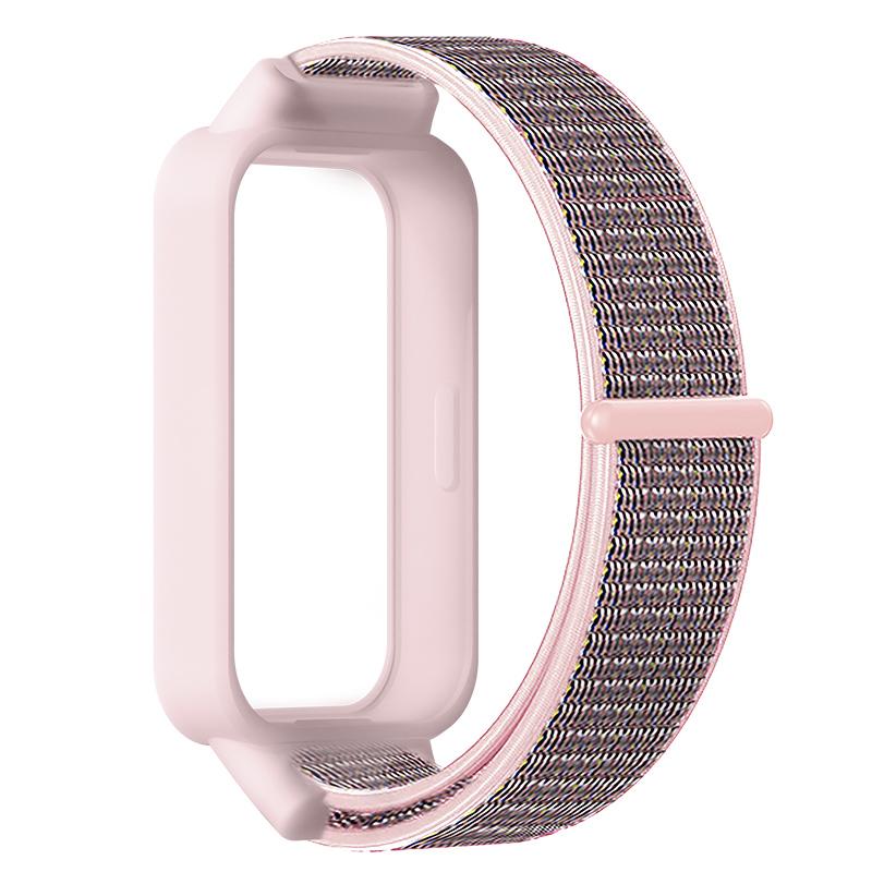 Чехол + Ремешок для Xiaomi Redmi band 3 аксессуары спортивный Нейлоновый браслет correa + Защитный Бампер корпус Чехол для mi band 9 active