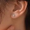 Серьги-гвоздики из серебра 925 пробы в форме сотового сердца
