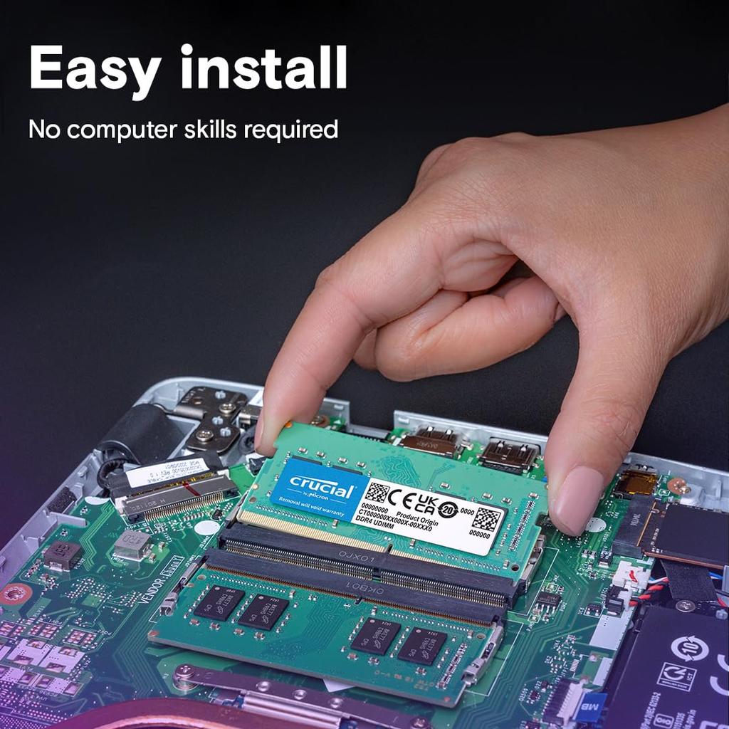 Crucial Laptop Expansion Memory 16GB DDR4 CL17 SODIMM 260pin CT2K8G4SFS824A (8GBx2) 2400MT/s (PC4-19200)