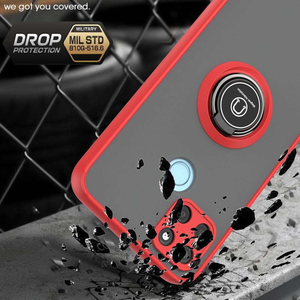 KEYSION Модный матовый чехол для Realme C21Y C25Y C20 C11 2021, противоударный чехол с прозрачным кольцом для телефона OPPO A15S A53 A32 2020