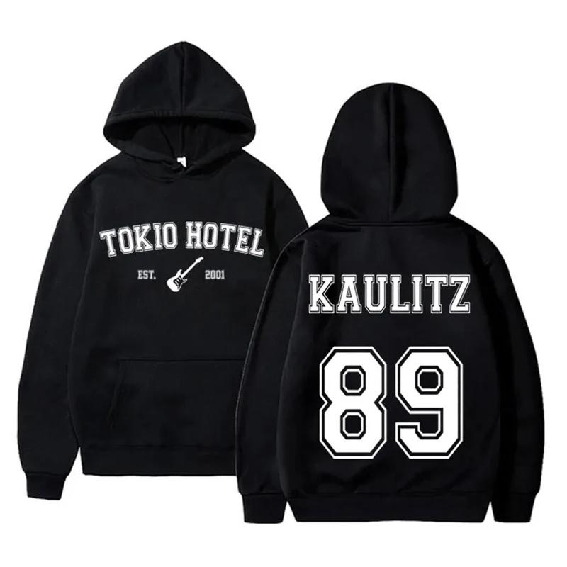 Толстовки с капюшоном для рок-группы Tokio Hotel Kaulitz, женская толстовка с капюшоном в стиле хип-хоп, пуловеры в стиле Харадзюку, толстовки большого размера, одежда