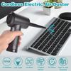 51000RPM Protable Brushless Electric Air Blower Computer Cleaning Tool with LED Light Cordless Compressed Air Duster 100*160*65mm