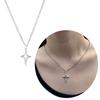 Adjustable Length Neckchain Trendy Four Pointed Star Pendant Choker Unisex Necklace Sweater Chain for Daily Wear