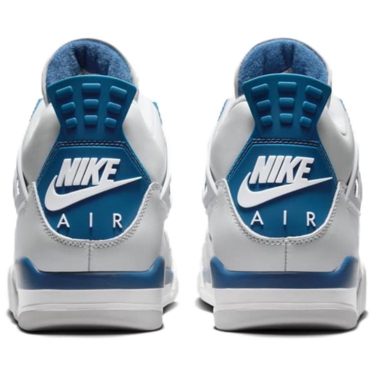 Кроссовки унисекс Air Jordan 4 Retro Military Blue 2024 кремово-белые нейтрально-серые FV5029-141
