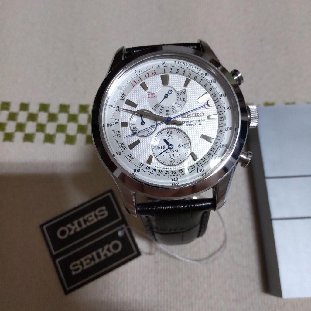 [USED] Seiko overseas model chronograph with genuine D-buckle. Shipping included!