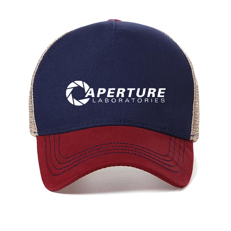 Мужская кепка Portal Aperture Laboratories Бейсболка The Cake Is A Lie Half Life Унисекс Летняя Продуваемая Сетчатая Кепка Тракер Snapback