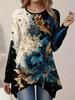 Plus Size Elegant Casual Woman T-Shirt Fashion Loose T-Shirt Woman Temperament Long Sleeve T-Shirt Holiday Weekend