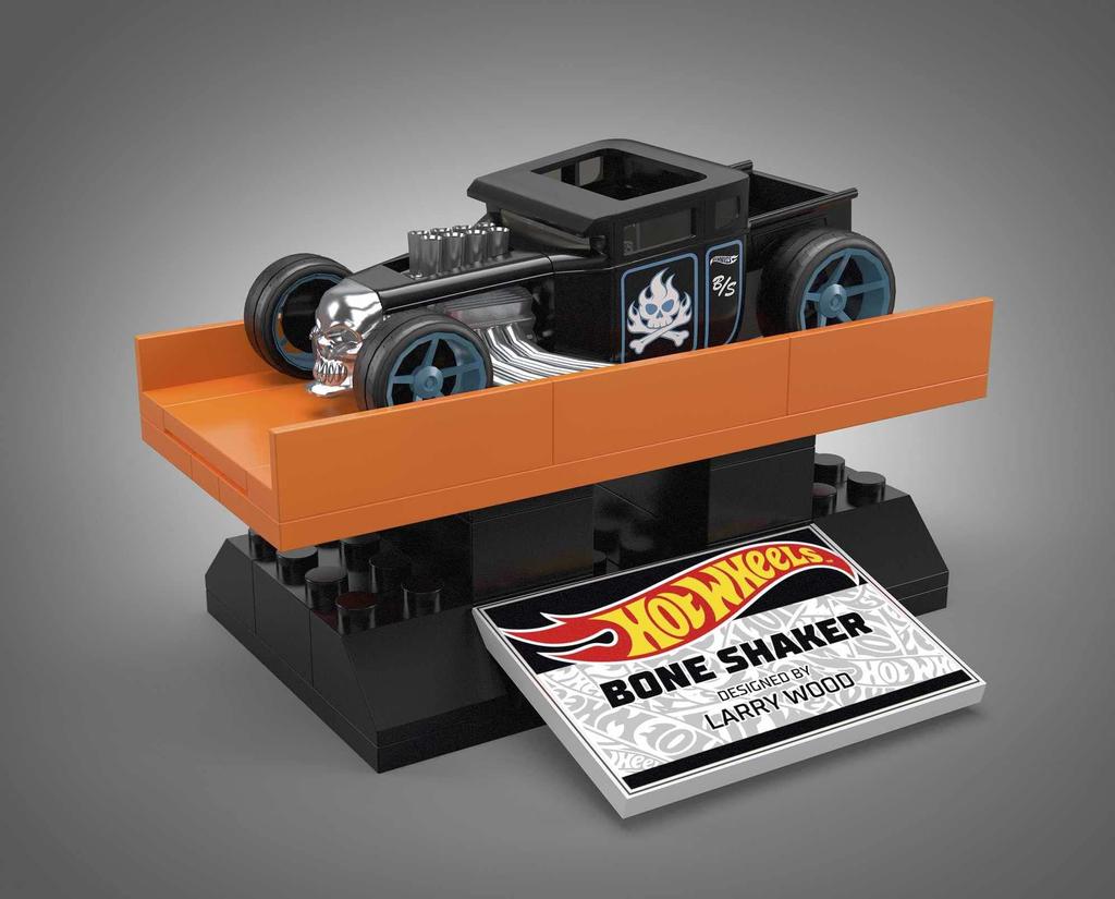 МЕГА Hot Wheels 1:18 Bone Shaker Коллекционное издание [904 детали] [Включает литую под давлением машинку] [Возраст 10 лет и старше] HBD50