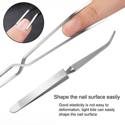 Yousheng Nail Art Sculpting Clip, недеформируемый, устойчивый к коррозии, крестообразный дизайн, многофункциональный, из нержавеющей стали, инструмент для придания формы ногтям, изогнутый пинцет для ногтей