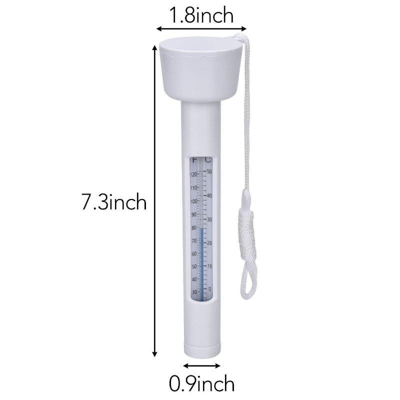 Floating Pool Water Thermometer Celsius Fahrenheit Dual Scale Waterproof Temperature Gauge For Swimming Pool Spa Hot Tub Use