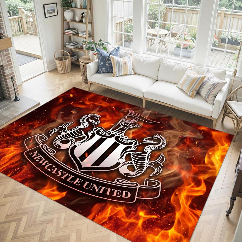 Футбольный дизайн Newcastle United Хрустальный бархатный ковер Уютный Не?Нескользящий ковер с принтом для спальни, гостиной, прихожей