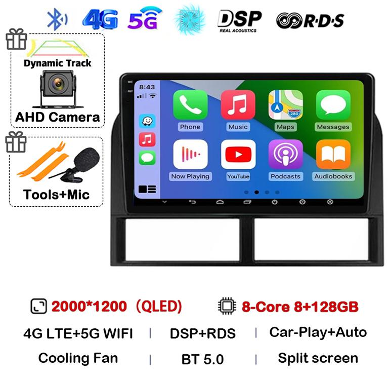 Android 14 Carplay Wifi+4G автомобильное радио для Jeep Grand Cherokee II WJ 1998-2001 2002 2003 2004 мультимедийный видеоплеер GPS стерео