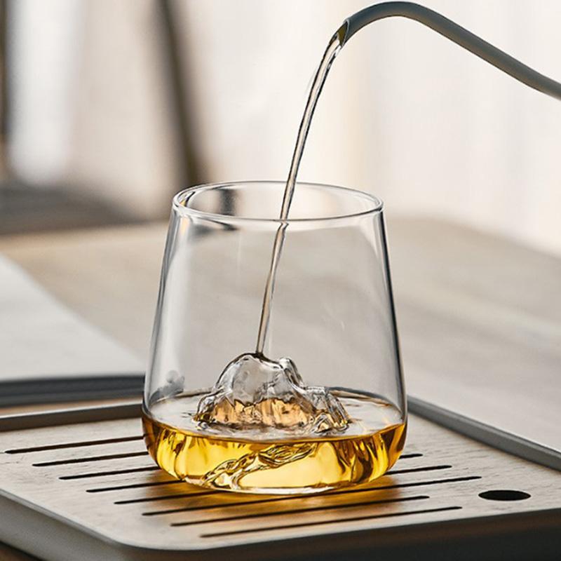 Wine Glass Creative Glass Cup Transparent Water Bottle Household Cocktail Glass Heat-resistant Tea Mug Home Coffee Mug Drinkware