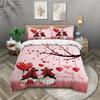 Узор ко Дню святого Валентина 3D цифровая печать полиэстер комплект из трех предметов постельное белье пододеяльник наволочка распределение