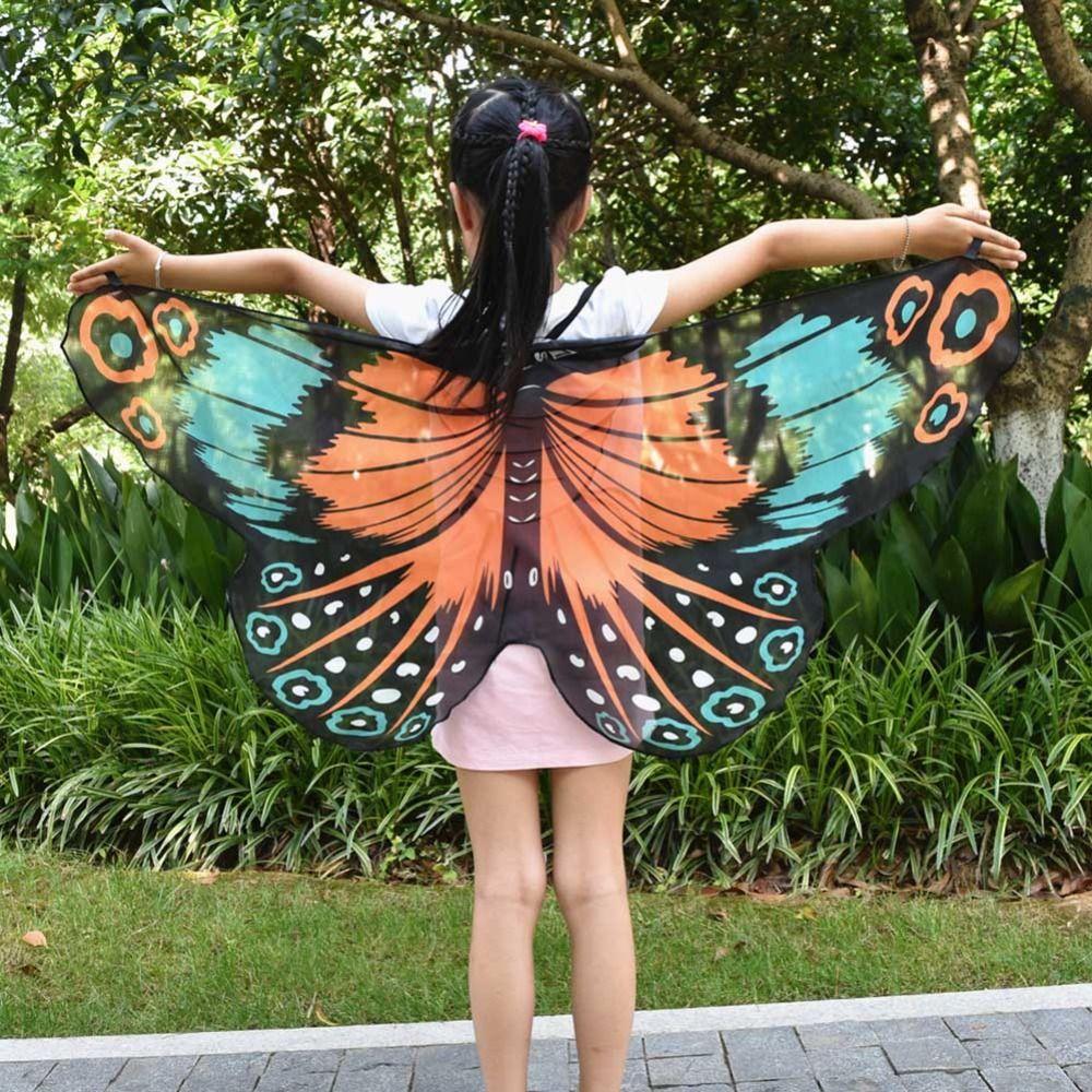 Shoulder Straps Butterfly Wings Costume Cape Fancy Cloak  Kids