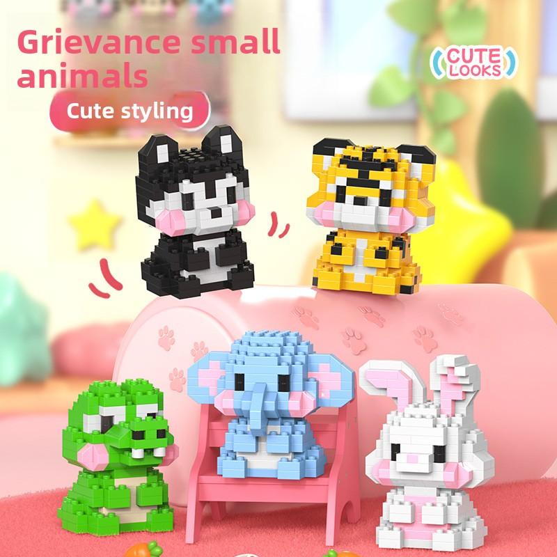 Animal Cat Bricks Constructor Set Micro Building Blocks Children Toy Adult Particle Building Block Dog Mini Toys Home Decoration