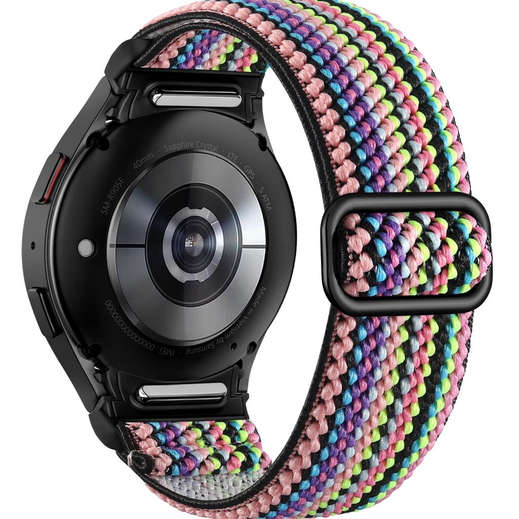 Ремешок без зазоров для Samsung Galaxy Watch 7 6 5 4 40мм 44мм/5 pro 45мм Эластичный нейлоновый браслет Ремешок для Galaxy watch 6 classic 47мм 43мм