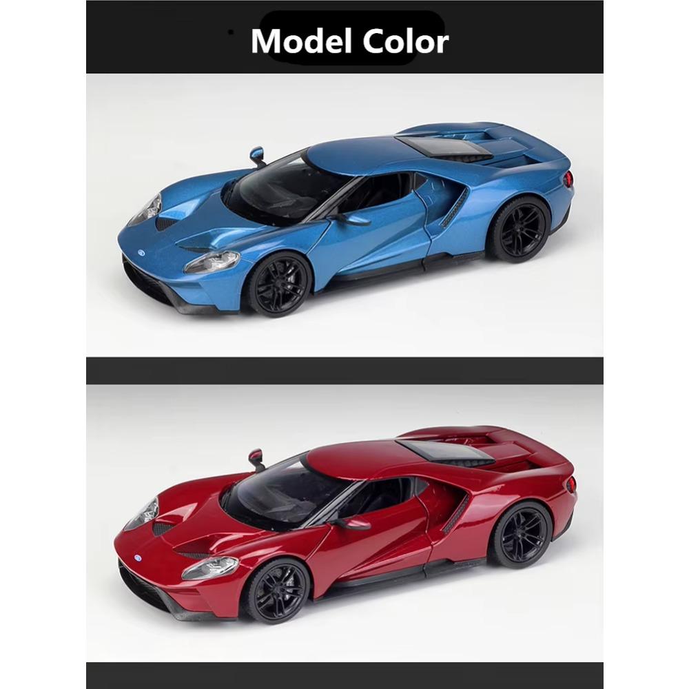 Welly 1/24 Ford GT 2017 Суперкар Модель автомобиля из сплава Литые игрушечные транспортные средства Моделирование Хобби Коллекционные игрушки для автомобилей Подарок на день рождения для детей
