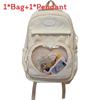 Bag Shoulder Large Capacity Solid Color Backpack Unisex School Travel Student