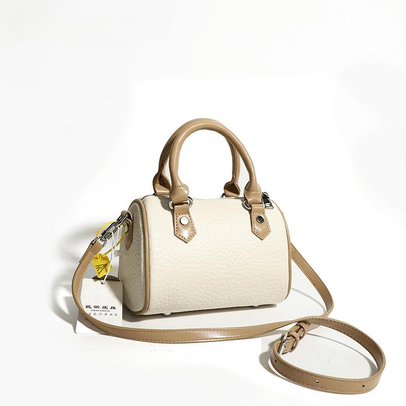 Кожаные женские сумки, простые и модные сумки из кожи-пузырька большой вместимости, Бостон